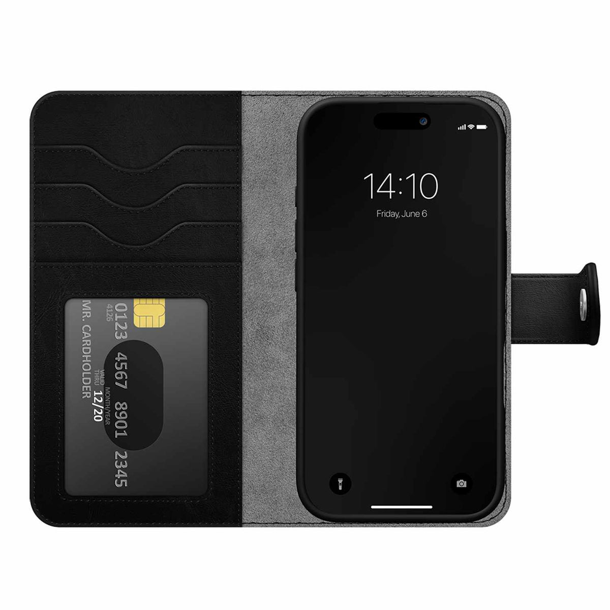 Ideal of Sweden Magnet Wallet MagSafe Case Black for iPhone 18 Pro/17 Pro