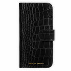 Ideal of Sweden Magnet Wallet MagSafe Case Black Croco for iPhone 18 Pro/17 Pro