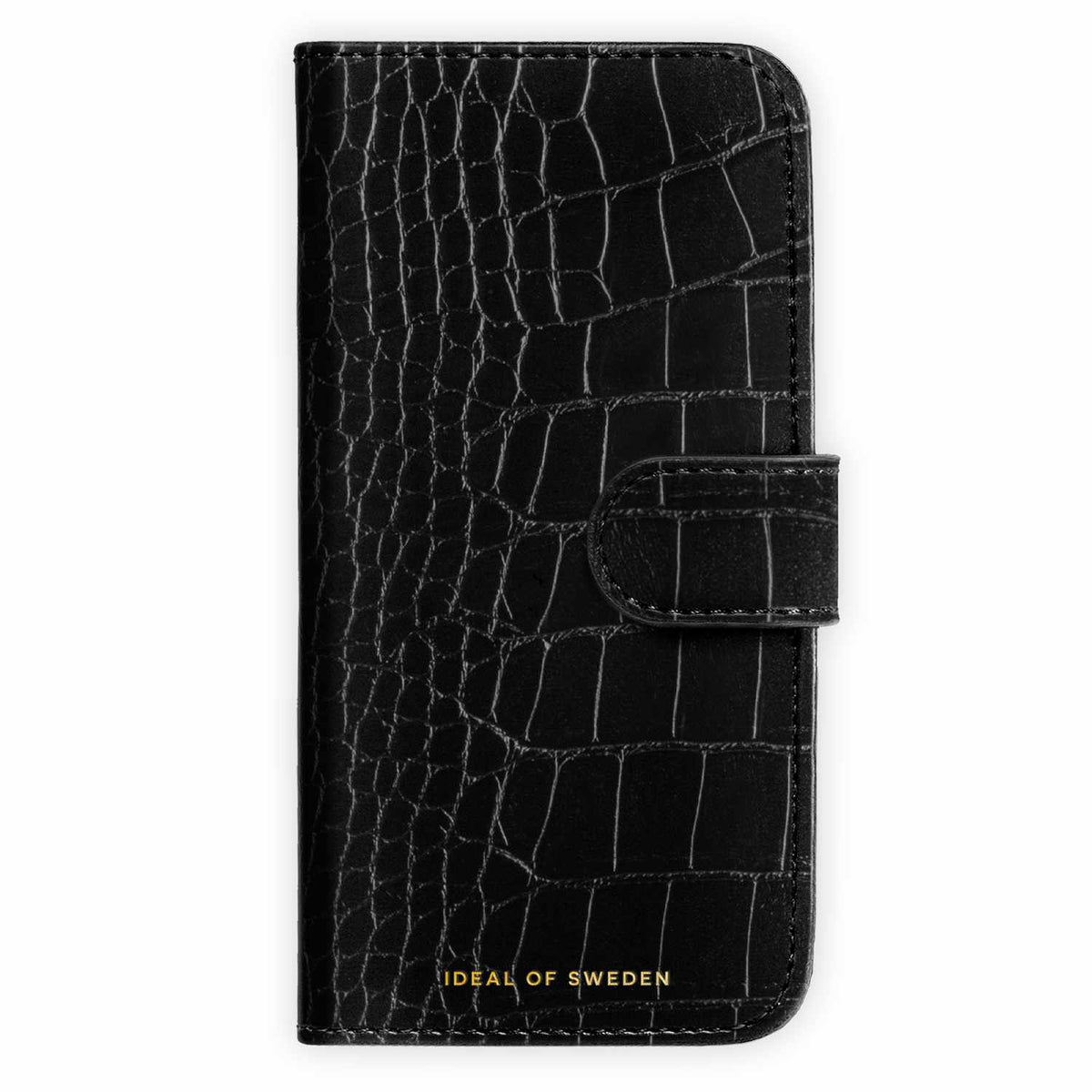 Ideal of Sweden Magnet Wallet MagSafe Case Black Croco for iPhone 18 Pro/17 Pro