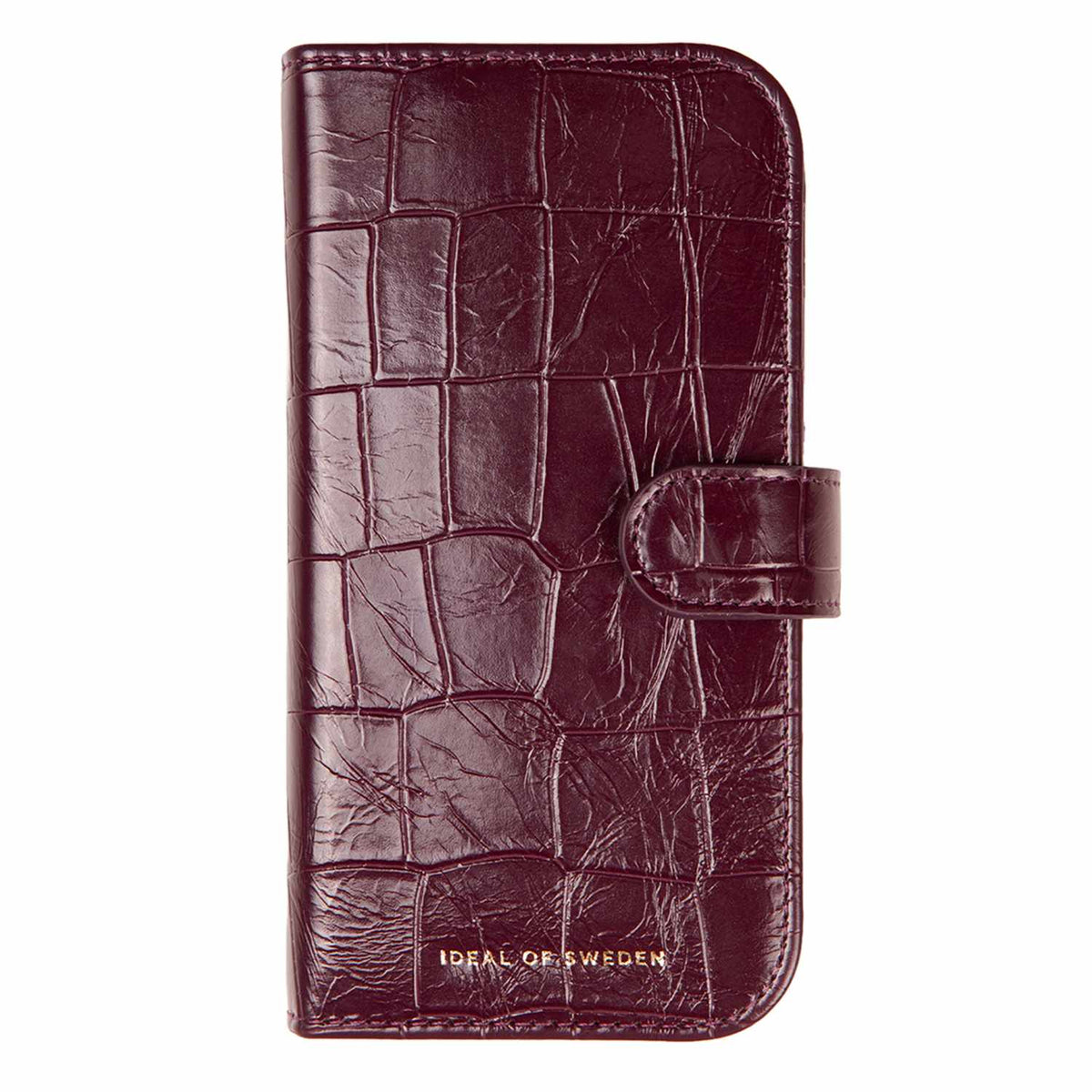 Ideal of Sweden Magnet Wallet MagSafe Case Fine Wine Croco for iPhone 18 Pro/17 Pro