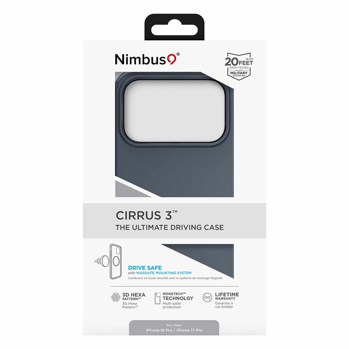 Nimbus9 Cirrus 3 MagSafe Case Steel Blue for iPhone 18 Pro/17 Pro