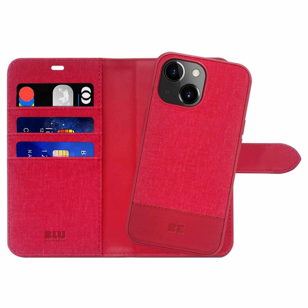 Blu Element Folio 2-in-1 Case Dark Red for iPhone 16e/15/14/13 - GekkoTech