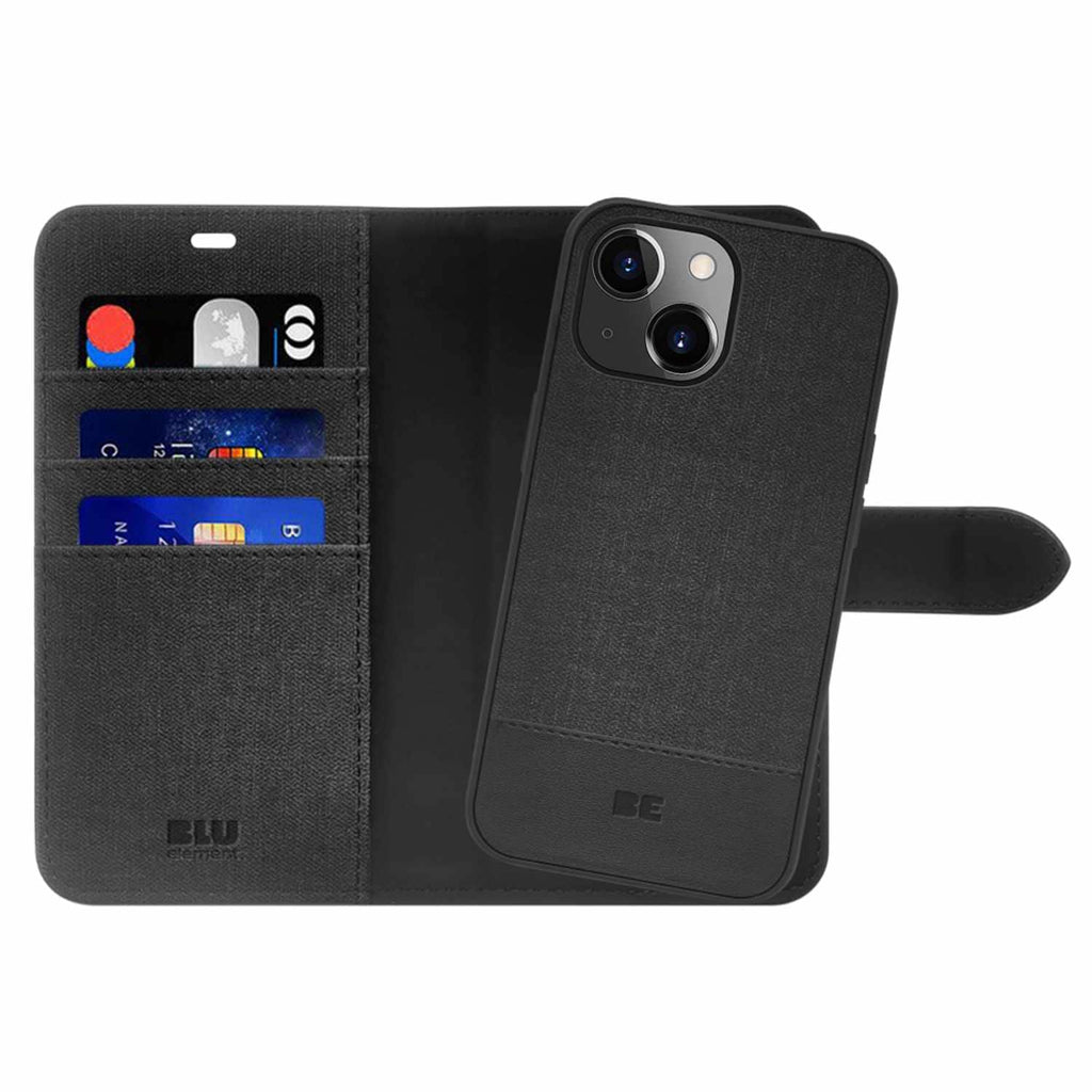 Blu Element Folio 2-in-1 MagSafe Case Black for iPhone 16e/15/14/13