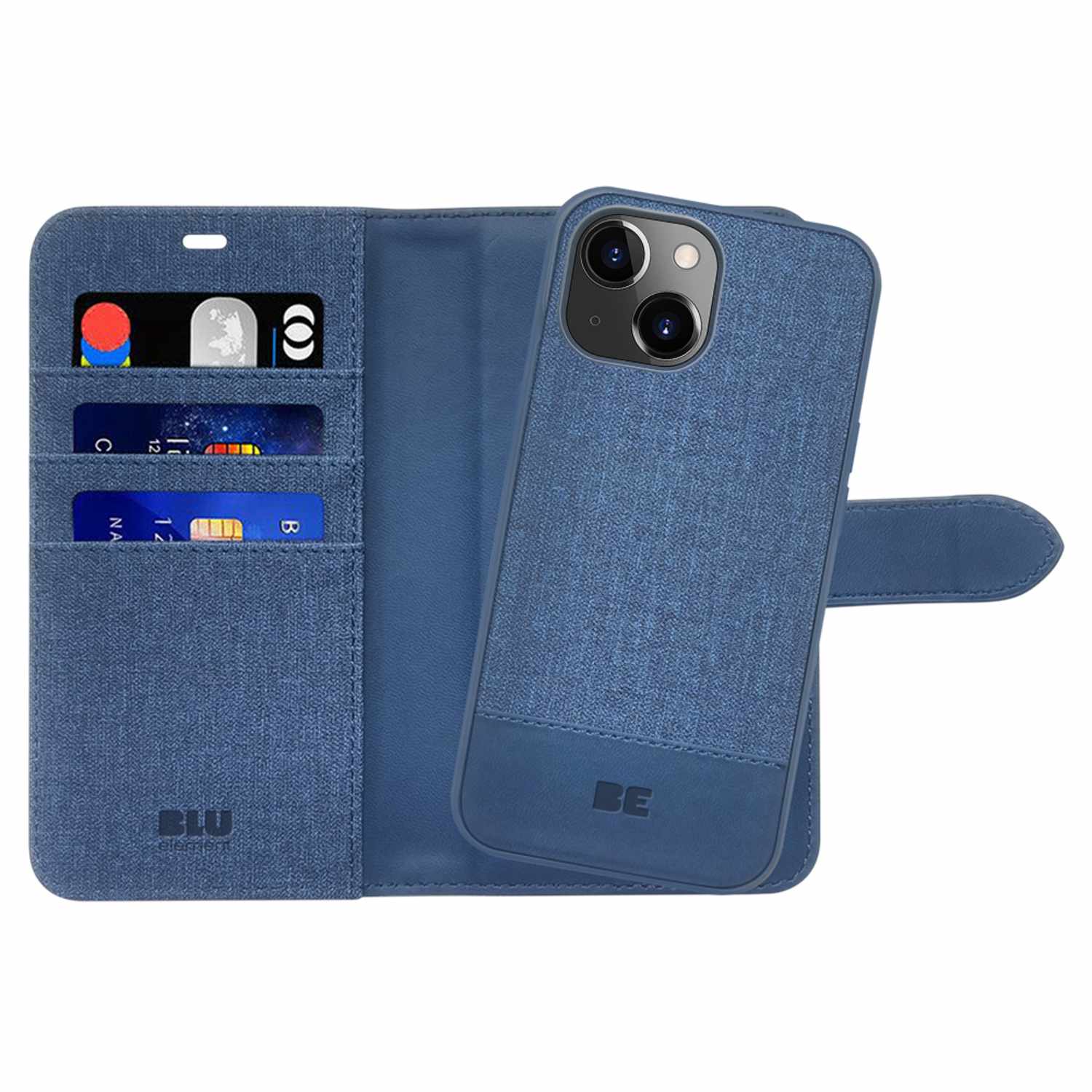 Blu Element Folio 2-in-1 MagSafe Case Lazuli Blue for iPhone 17e/16e/15/14/13