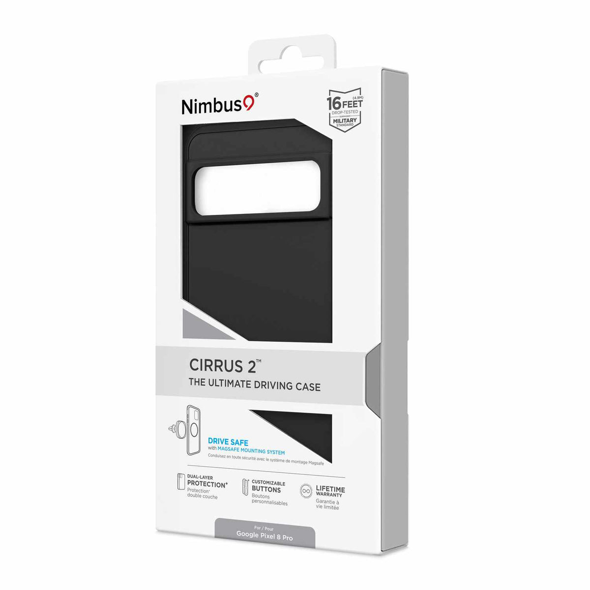 Nimbus9 Cirrus 2 MagSafe Case Black for Google Pixel 8 Pro