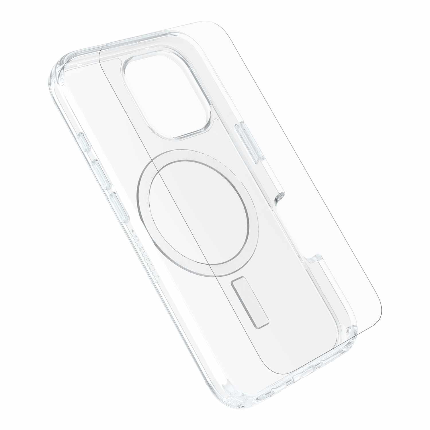 OtterBox Protection+Power Kit (Symmetry Clear MagSafe w/Glass + Wall Charger 30W White) for iPhone 16