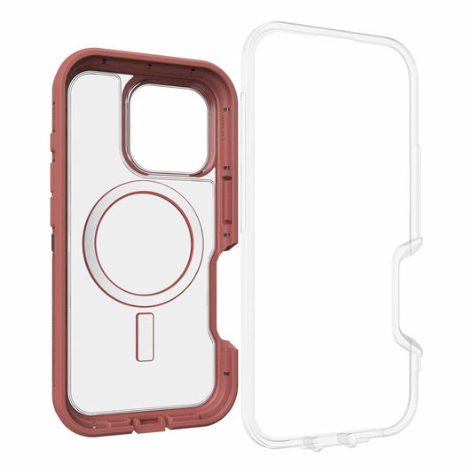 7796094 Defender XT Clear Pro Case iPhone 16 Pro Brick Red Clear