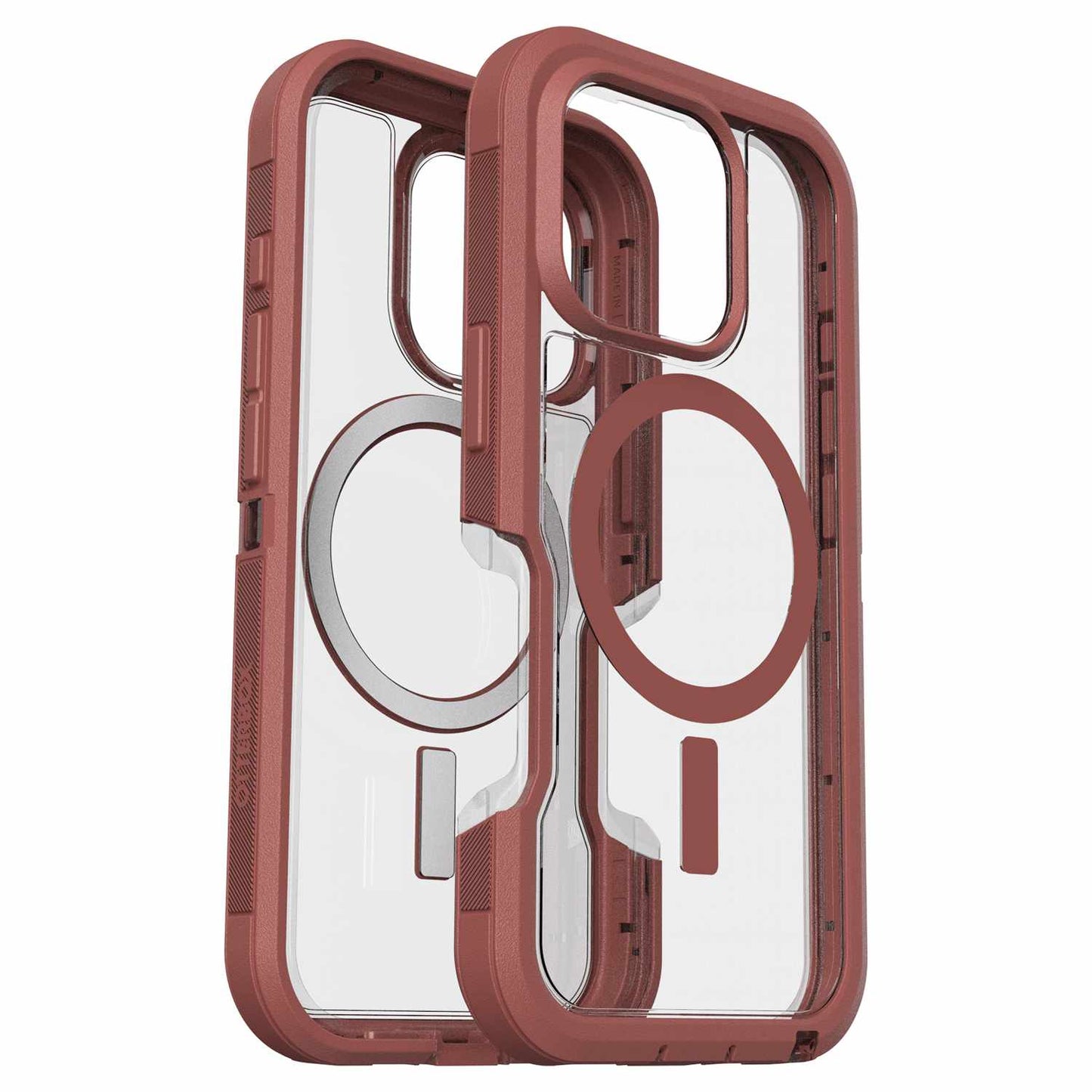 7796094 Defender XT Clear Pro Case iPhone 16 Pro Brick Red Clear