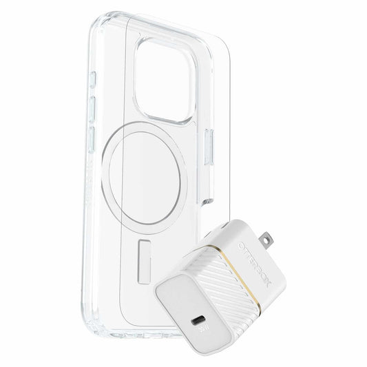 7881431 Protection+Power Kit (Symmetry Clear MagSafe w/Glass + Wall Charger 30W White) iPhone 16 Pro Clear
