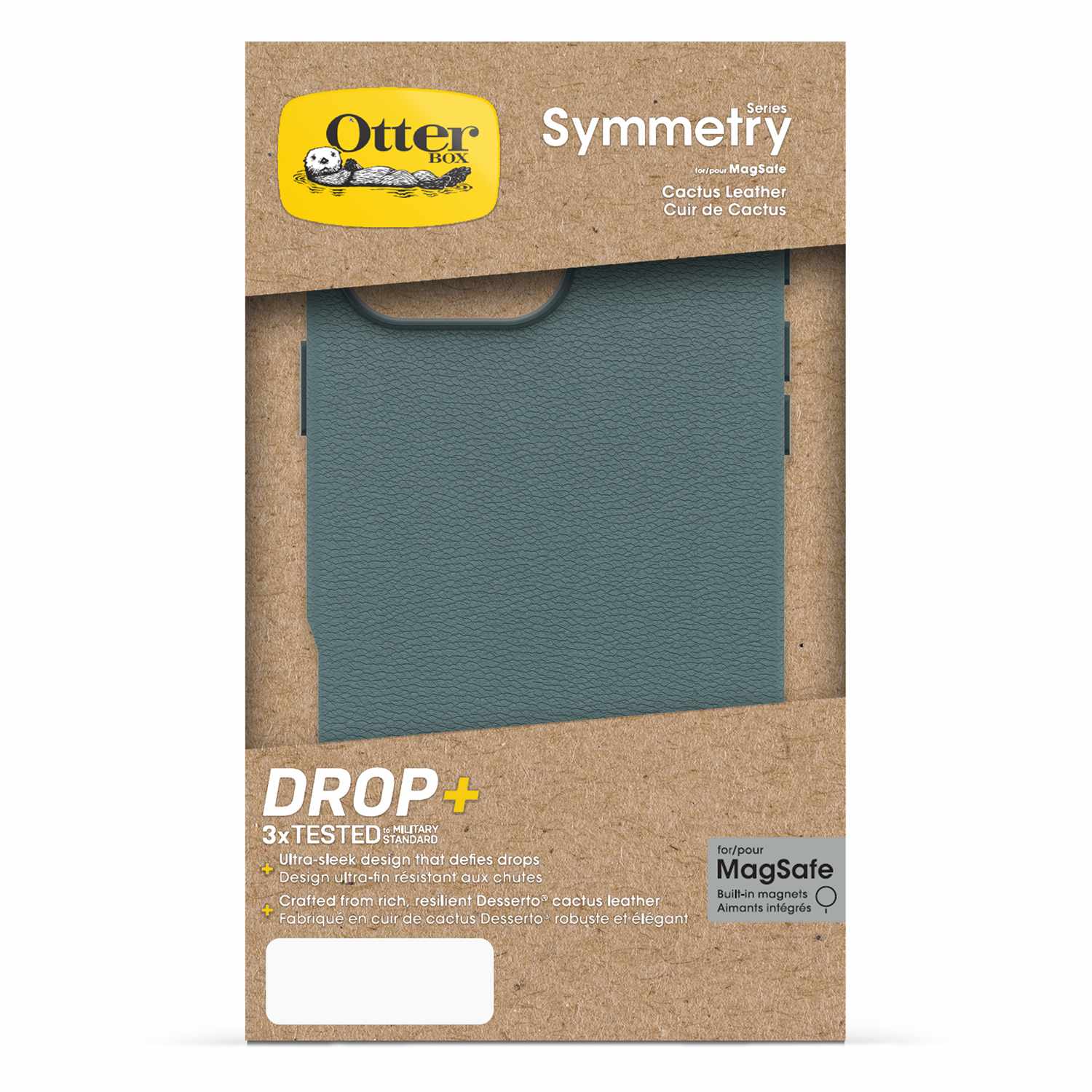 OtterBox Symmetry Cactus Leather MagSafe Case Sagebrush Green for iPhone 16 Pro Max