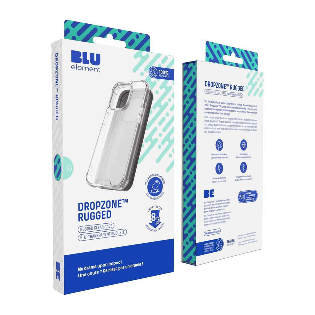 Blu Element DropZone Rugged MagSafe Case Clear for iPhone 16