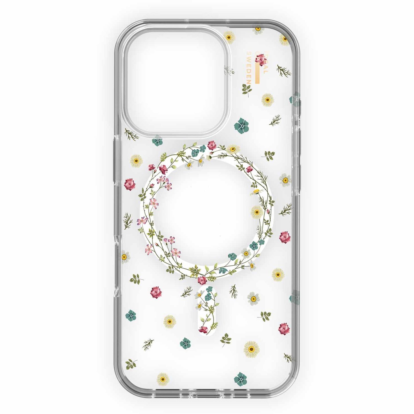 IDCLCMSI2461P507 Clear Mid MagSafe Case iPhone 16 Pro Petite Floral