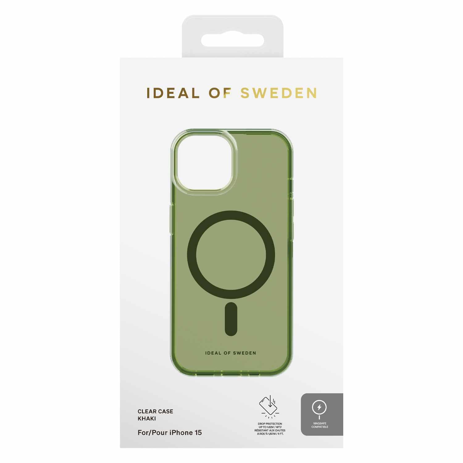 Ideal of Sweden Clear MagSafe Entry Case Khaki for iPhone 16e/15/14/13