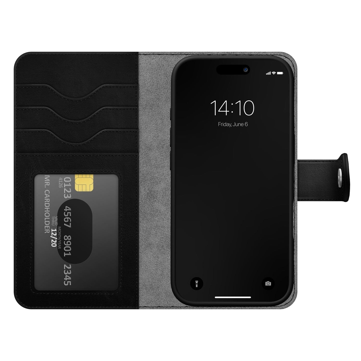 IDMWPMSI2461P01 Magnet+ Wallet MagSafe Case iPhone 16 Pro Black