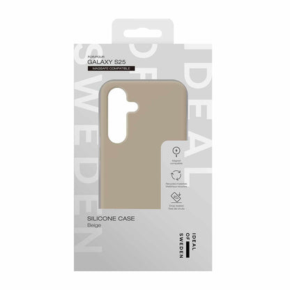 IDSICMSS25128 Silicone Case Compatible w/MagSafe Galaxy S25/S24 Beige