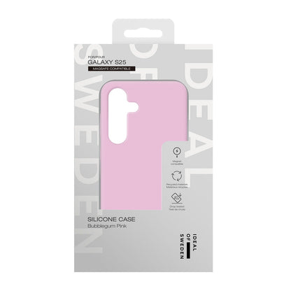 IDSICMSS25498 Silicone Case Compatible w/MagSafe Galaxy S25/S24 Bubblegum Pink