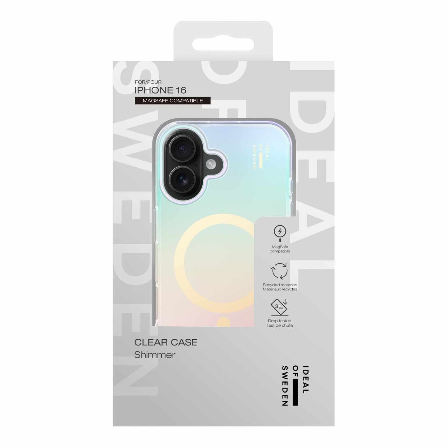 IDCLCMSI2461527 Clear Case MagSafe Mid iPhone 16 Shimmer