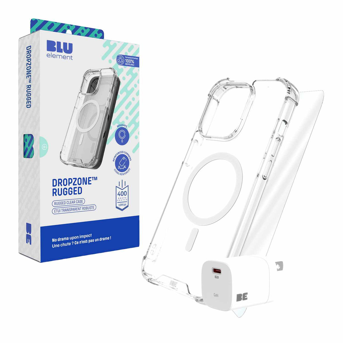 Blu Element Total Protection MagSafe Bundle Case with 30W Charger for iPhone 16