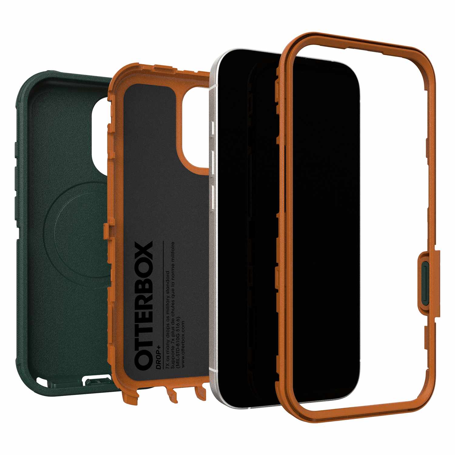 OtterBox Defender Pro MagSafe Case w/Camera Control Coopersmith (Green) for iPhone 17