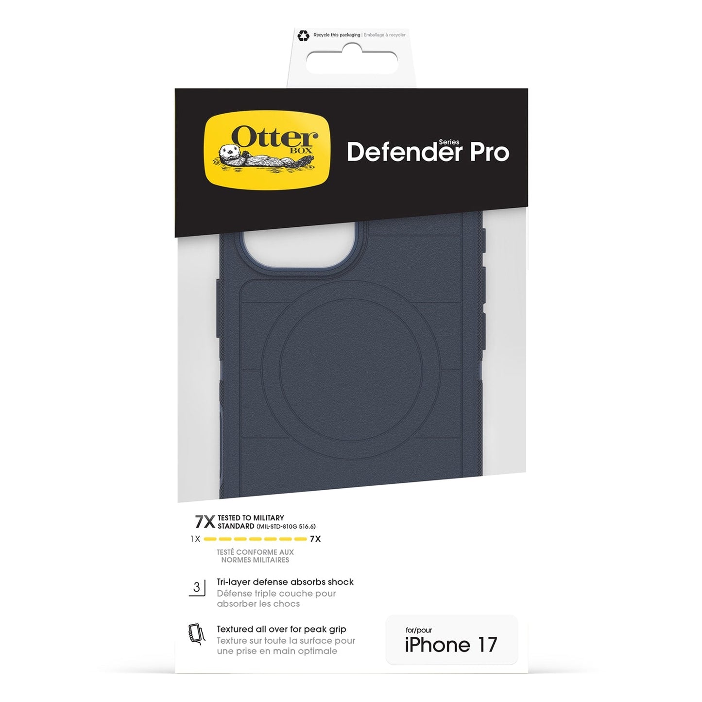 7798407 Defender Pro MagSafe Case w/Camera Control iPhone 17 Riverside (Blue)