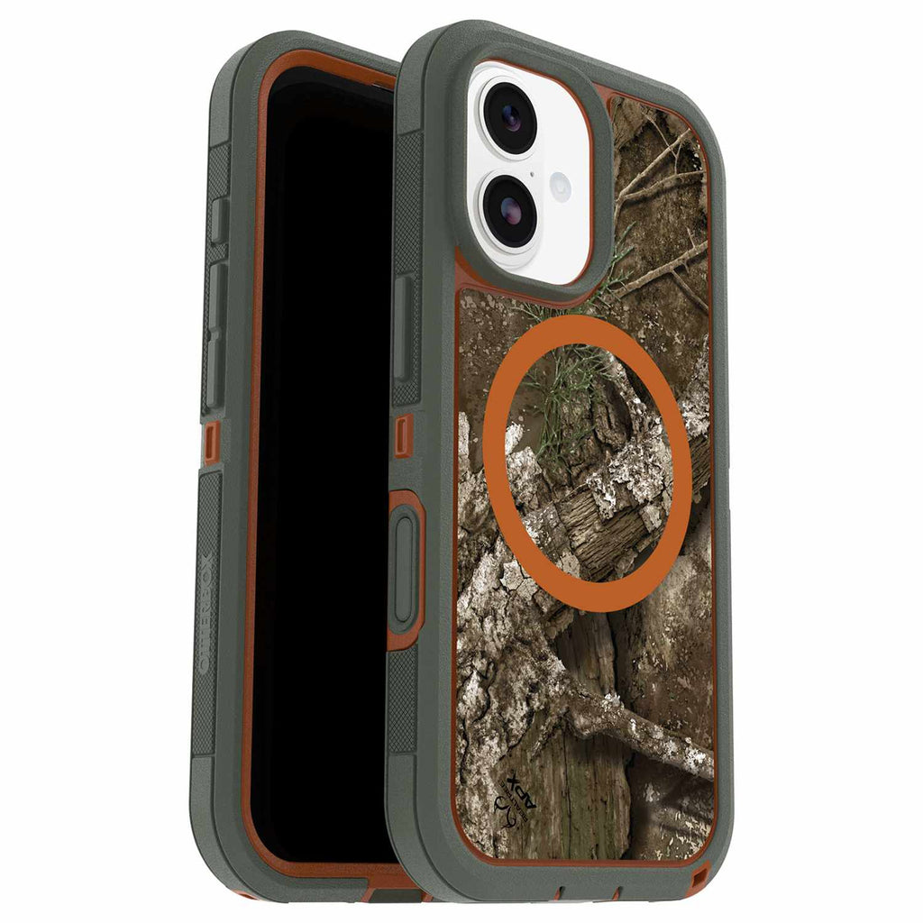OtterBox Defender Pro XT Clear MagSafe Case w/Camera Control Realtree Apx (Green) for iPhone 17