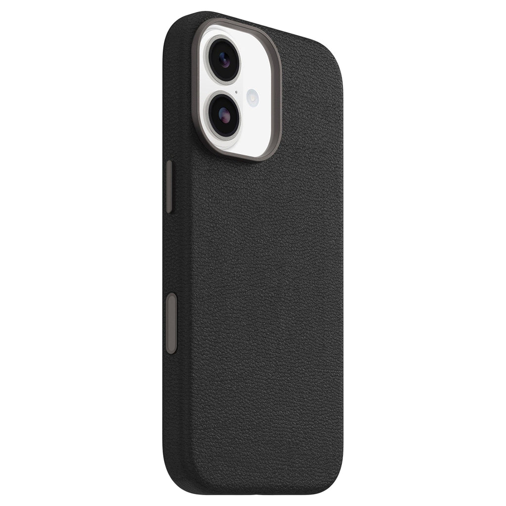 OtterBox Symmetry Cactus Leather MagSafe Case w/Camera Control Noir Ash (Black) for iPhone 17