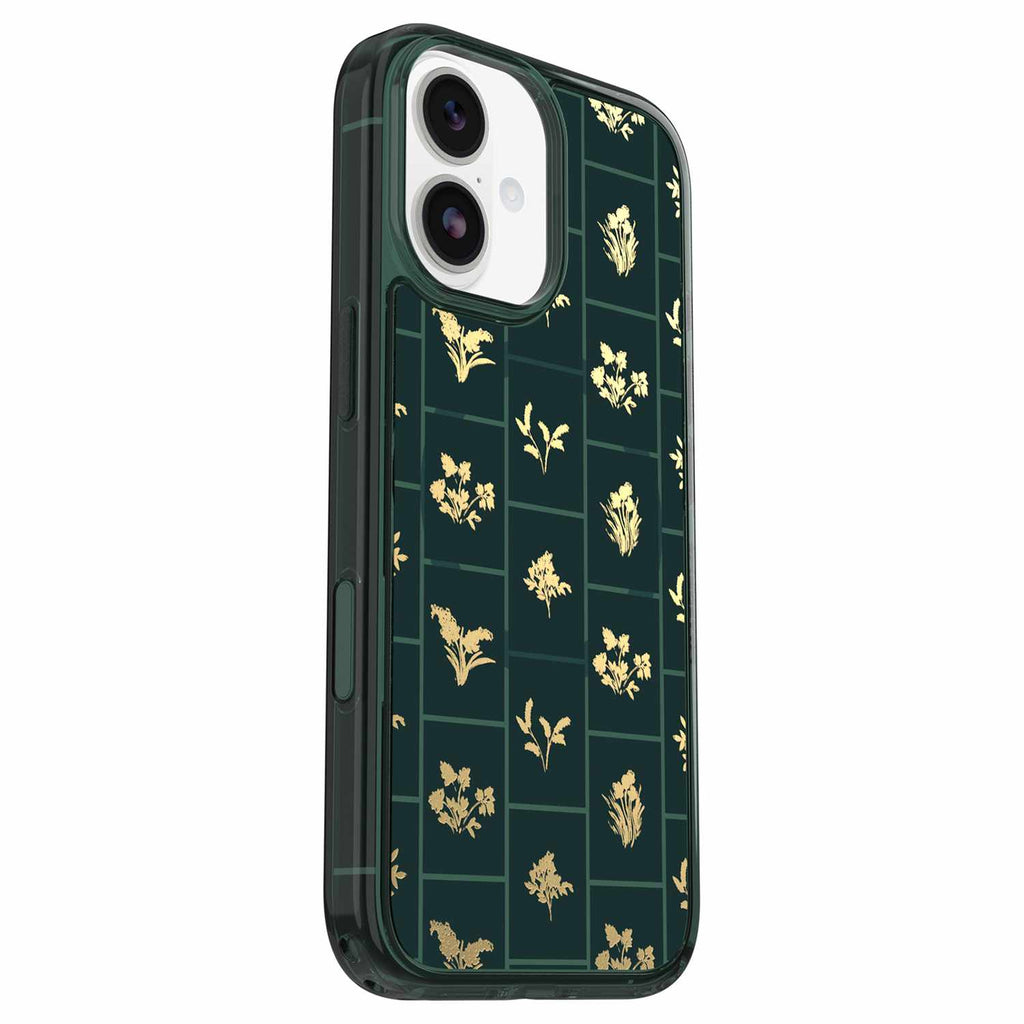 OtterBox Symmetry Clear MagSafe Case w/Camera Control Golden Bloom (Green) for iPhone 17