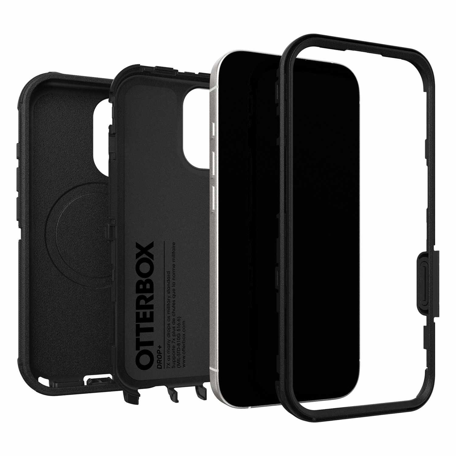OtterBox Defender Pro MagSafe Case with Holster Black for iPhone 17 in Bulk Packaging
