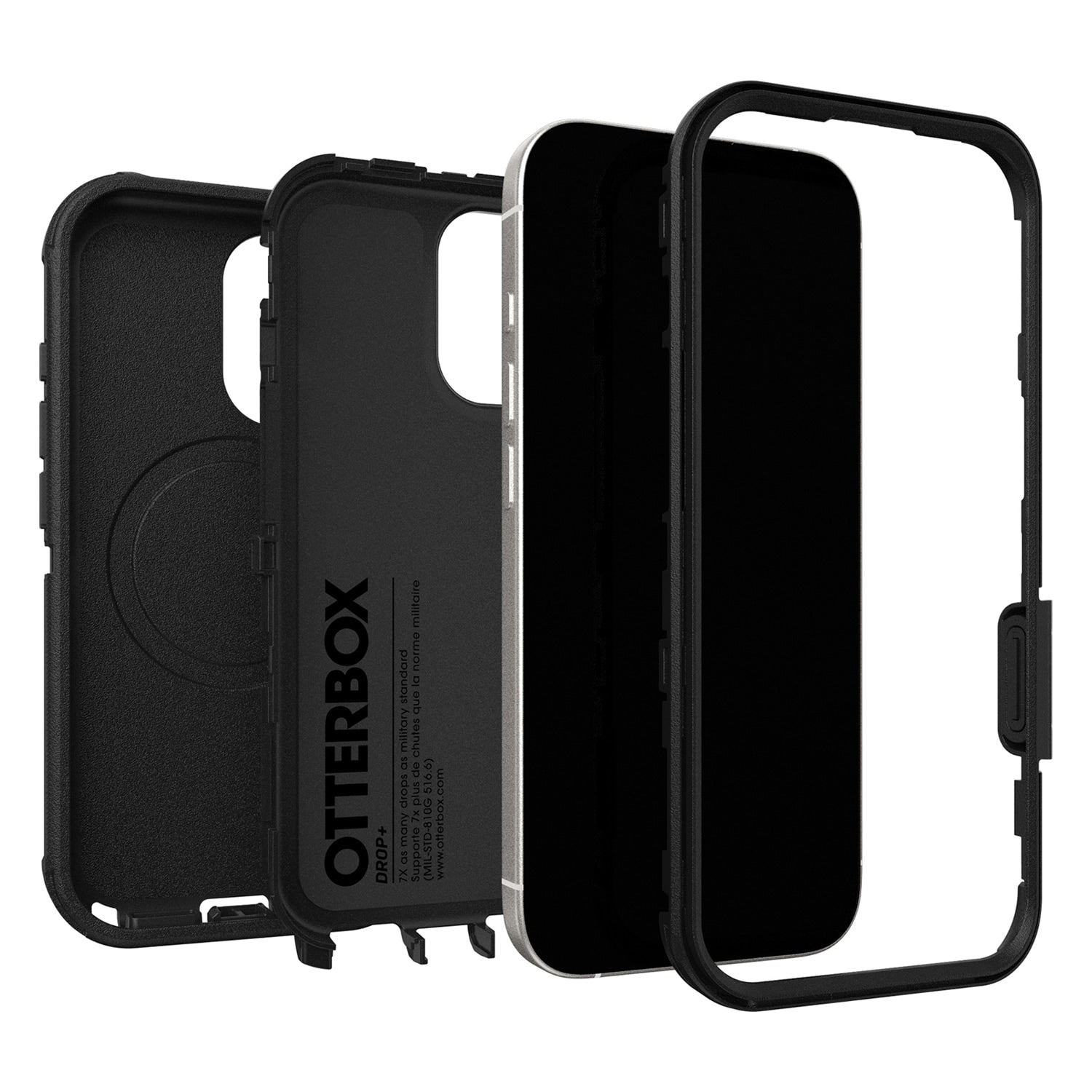 OtterBox Defender Pro MagSafe Case with Holster Black for iPhone 17 in Bulk Packaging