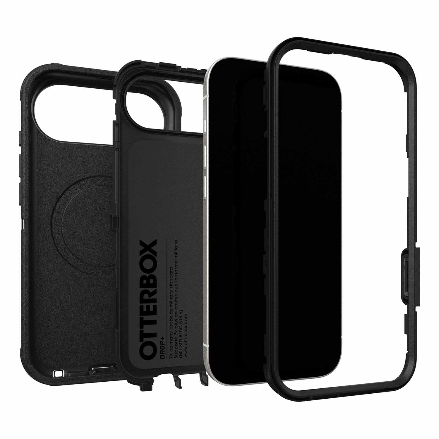 OtterBox Defender Pro MagSafe Case w/Holster Black for iPhone Air in Bulk Packaging