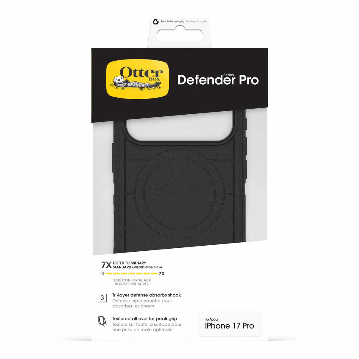OtterBox Defender Pro MagSafe Case w/Camera Control Black for iPhone 18 Pro/17 Pro