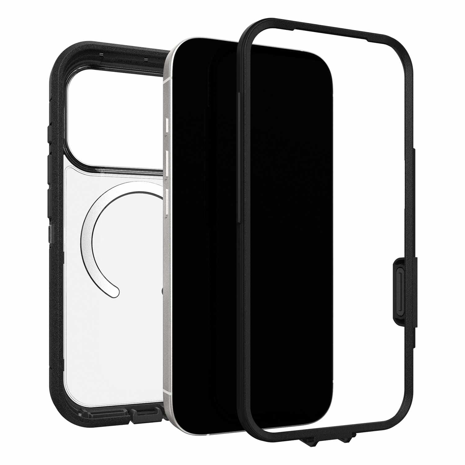 OtterBox Defender Pro XT Clear MagSafe Case w/Camera Control Dark Side (Black) for iPhone 17 Pro
