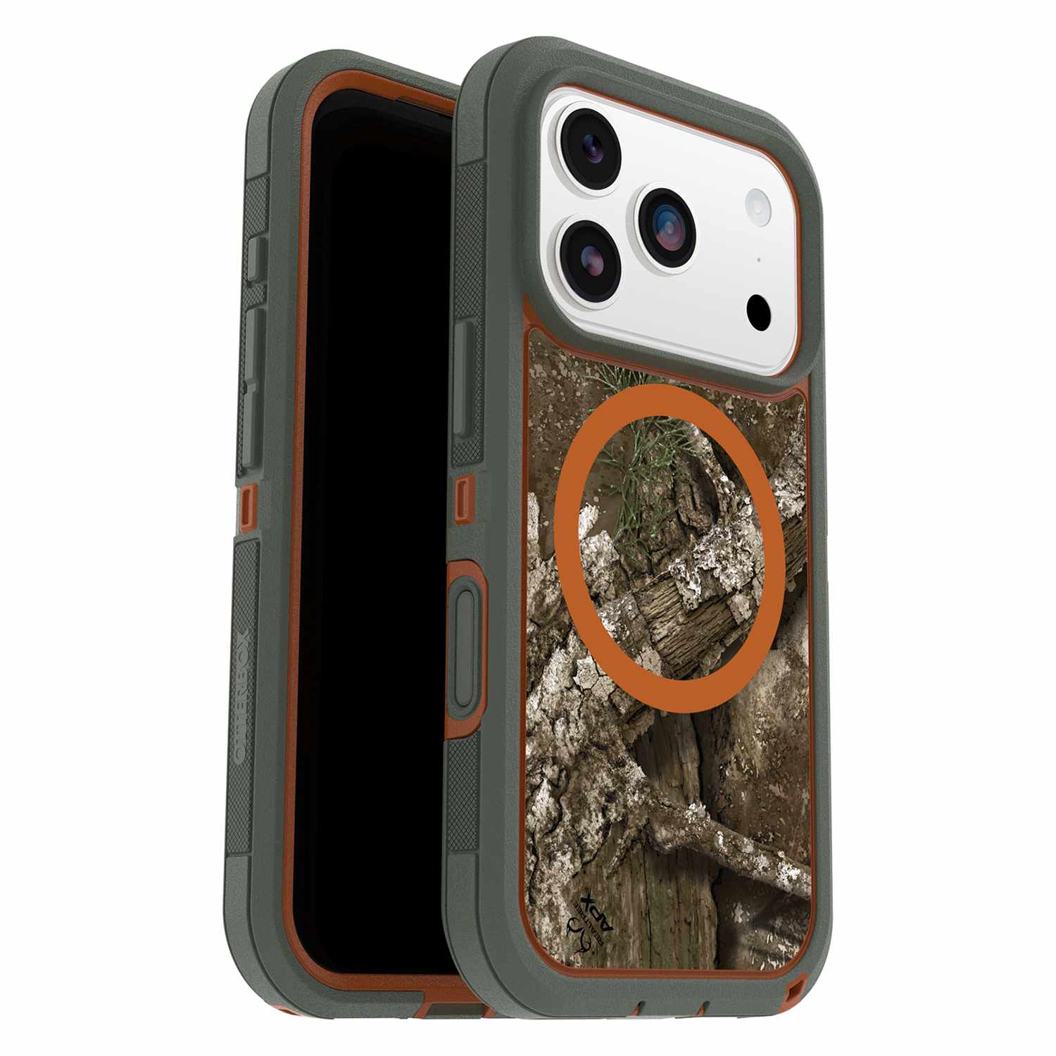 OtterBox Defender Pro XT Clear MagSafe Case w/Camera Control Realtree Apx (Green) for iPhone 17 Pro