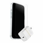 OtterBox Protection+Power Kit (Symmetry Clear MagSafe w/Glass + Wall Charger 30W White) Clear for iPhone 17 Pro