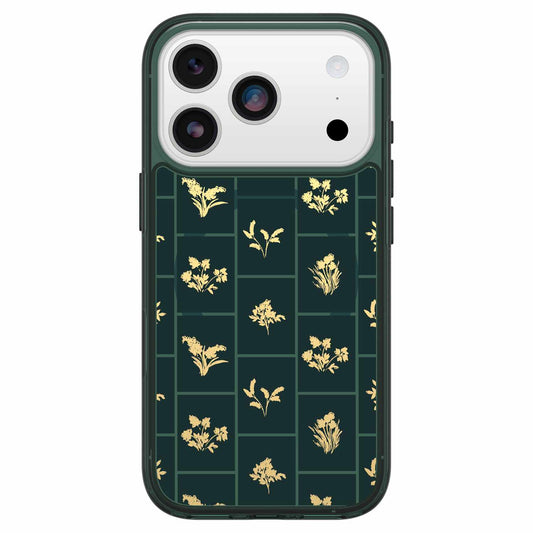 7798898 Symmetry Clear MagSafe Case w/Camera Control iPhone 17 Pro Golden Bloom (Green)