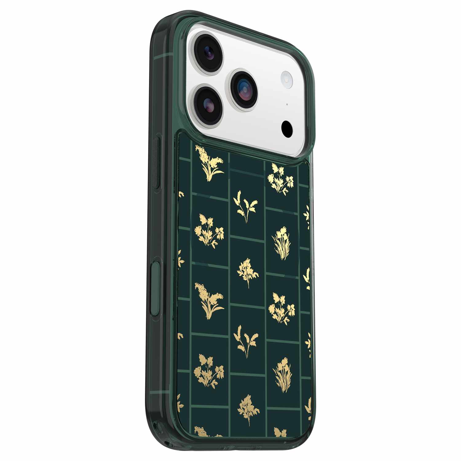 OtterBox Symmetry Clear MagSafe Case w/Camera Control Golden Bloom (Green) for iPhone 17 Pro
