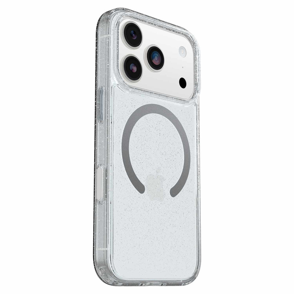 OtterBox Symmetry Clear MagSafe Case w/Camera Control Stardust 3.0 with Blue Tint (Clear) for iPhone 17 Pro