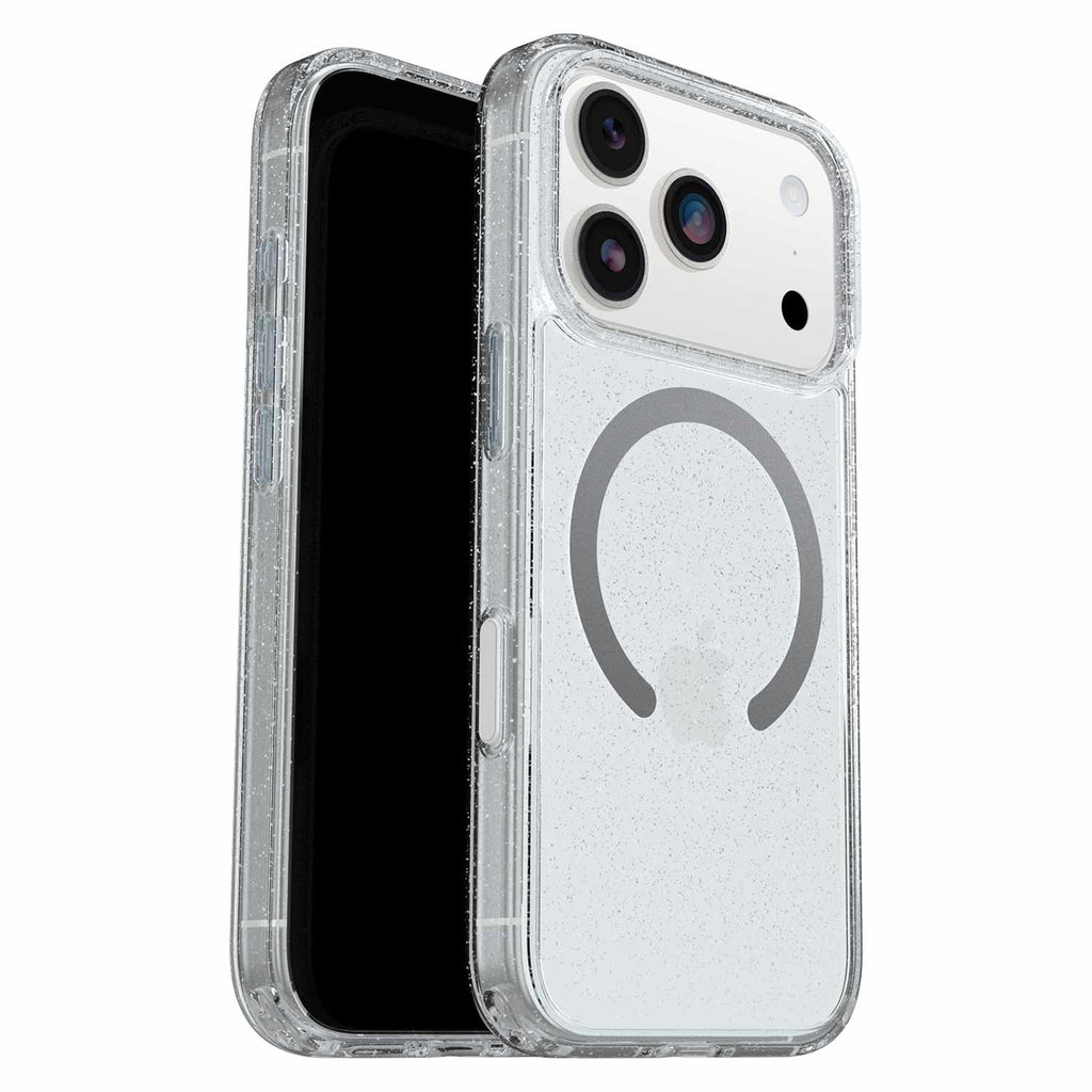 OtterBox Symmetry Clear MagSafe Case w/Camera Control Stardust 3.0 with Blue Tint (Clear) for iPhone 17 Pro