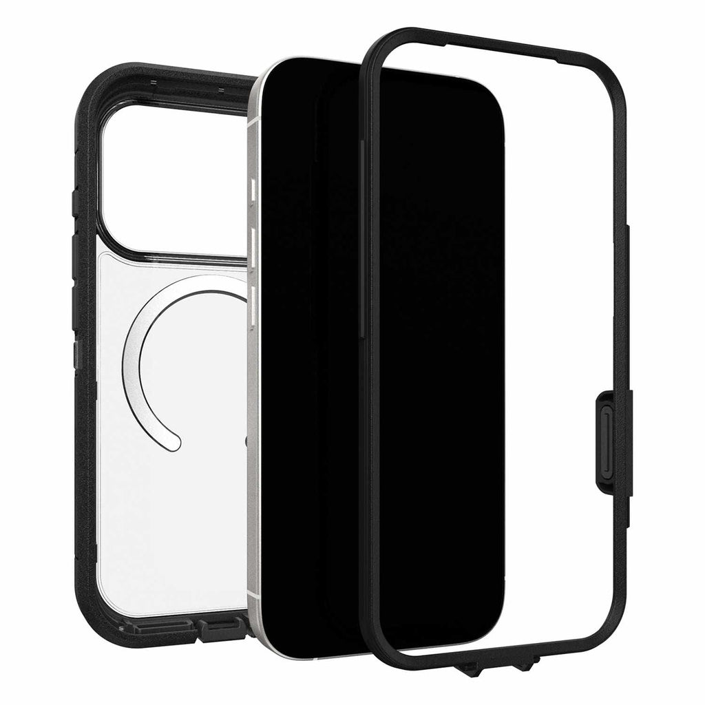OtterBox Defender Pro XT MagSafe Case with HolsterDark Side (Black) for iPhone 17 Pro in Bulk Packaging