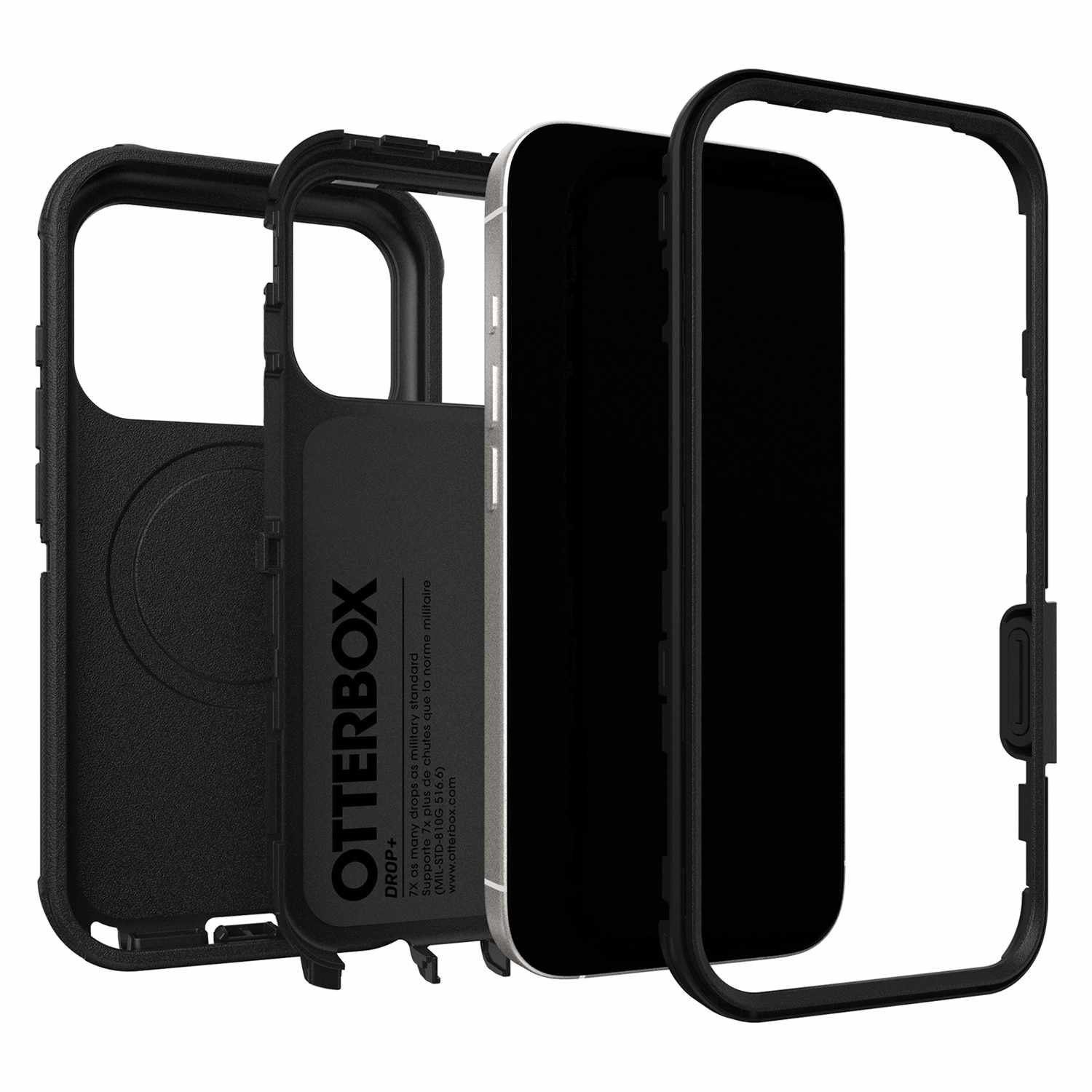 OtterBox Defender Pro MagSafe Case w/Holster Black for iPhone 17 Pro in Bulk Packaging