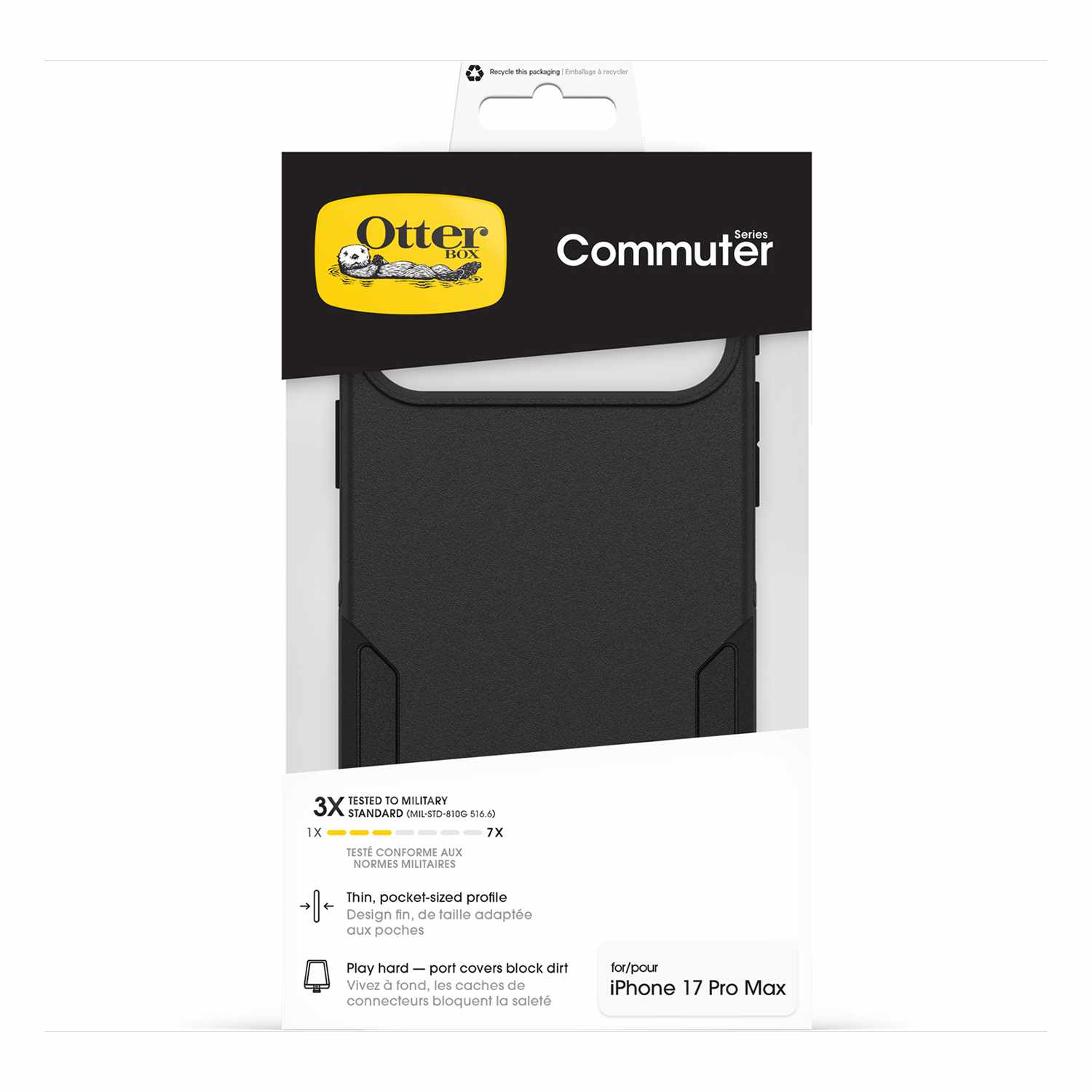 OtterBox Commuter MagSafe Case w/Camera Control Black for iPhone 17 Pro Max