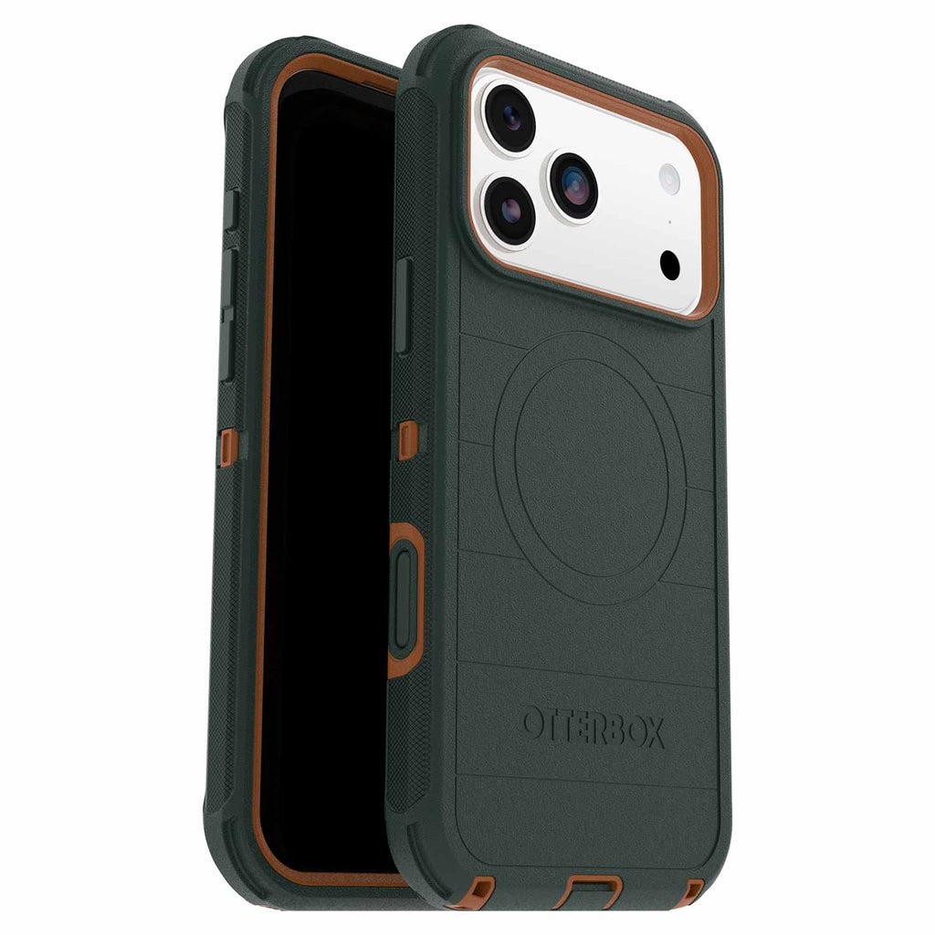 OtterBox Defender Pro MagSafe Case w/Camera Control Coopersmith (Green) for iPhone 17 Pro Max