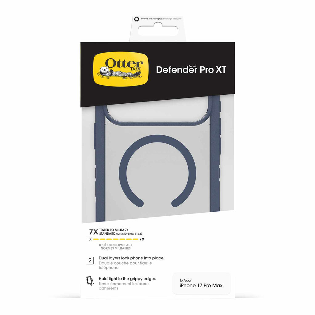 OtterBox Defender Pro XT Clear MagSafe Case w/Camera Control Bootcut (Blue) for iPhone 17 Pro Max