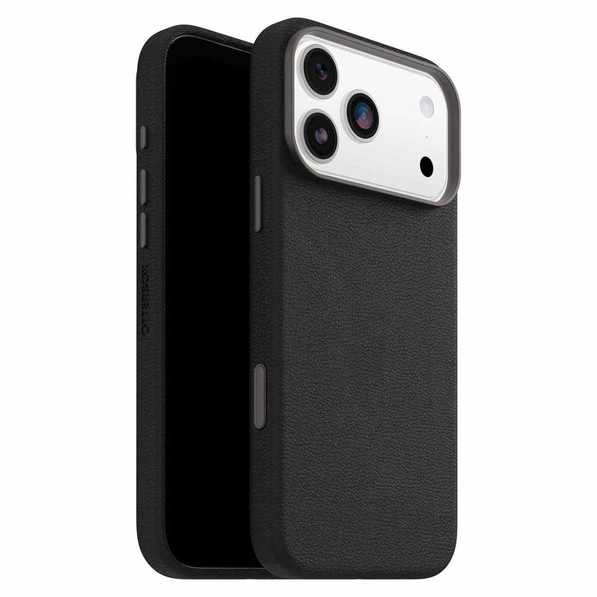 OtterBox Symmetry Cactus Leather MagSafe Case w/Camera Control Noir Ash (Black) for iPhone 18 Pro Max/17 Pro Max