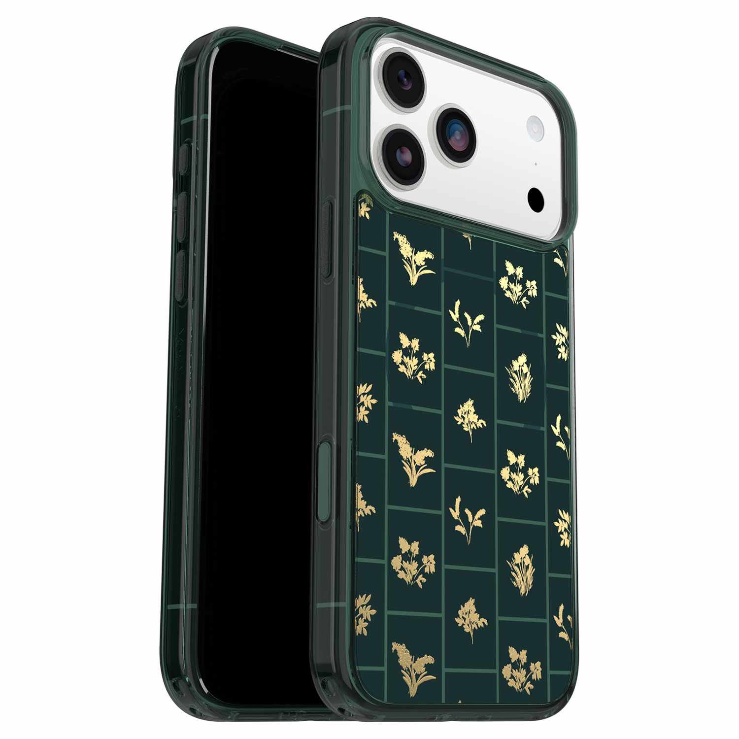 OtterBox Symmetry Clear MagSafe Case w/Camera Control Golden Bloom (Green) for iPhone 17 Pro Max