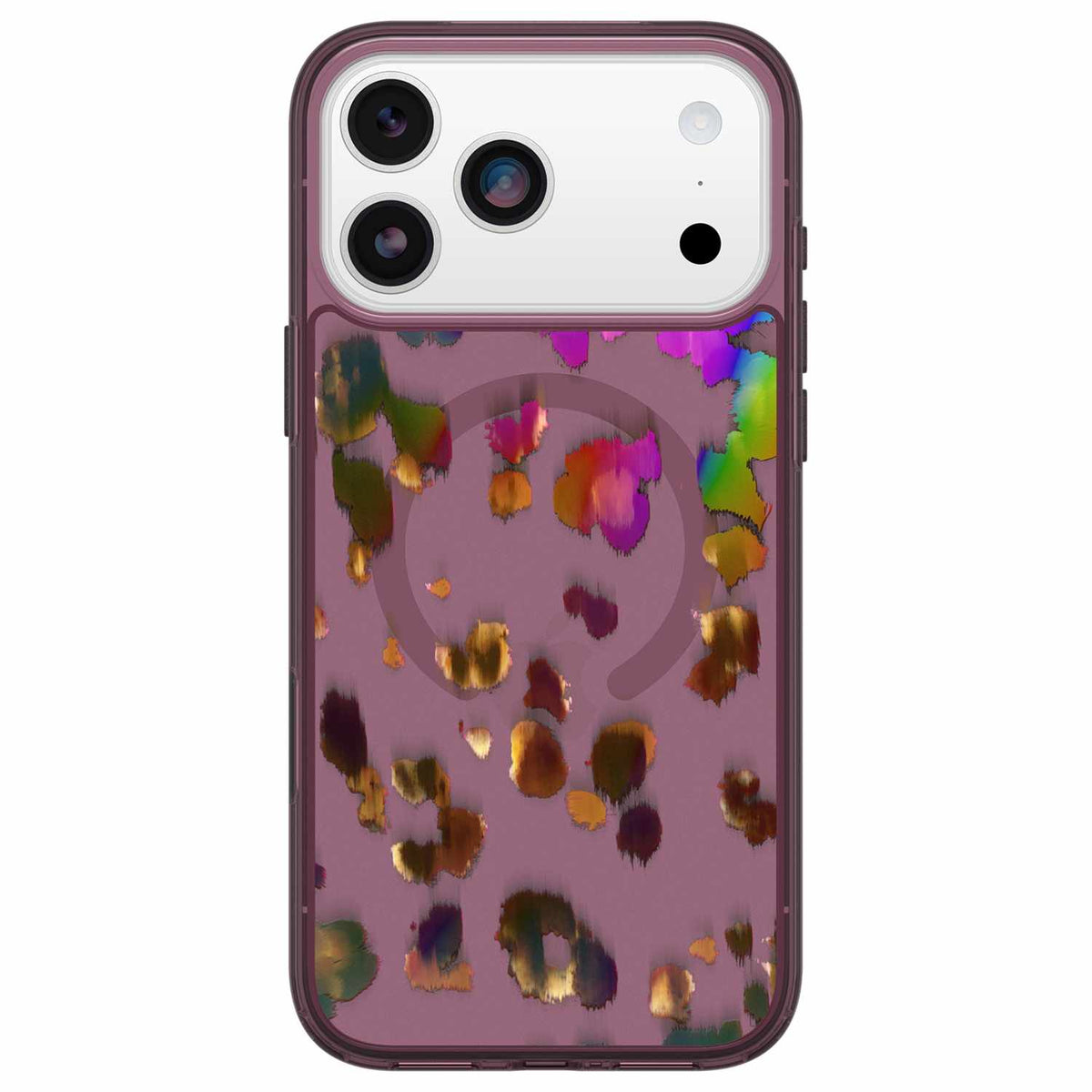 OtterBox Symmetry Clear MagSafe Case w/Camera Control Leopard Shift (Pink) for iPhone 18 Pro Max/17 Pro Max
