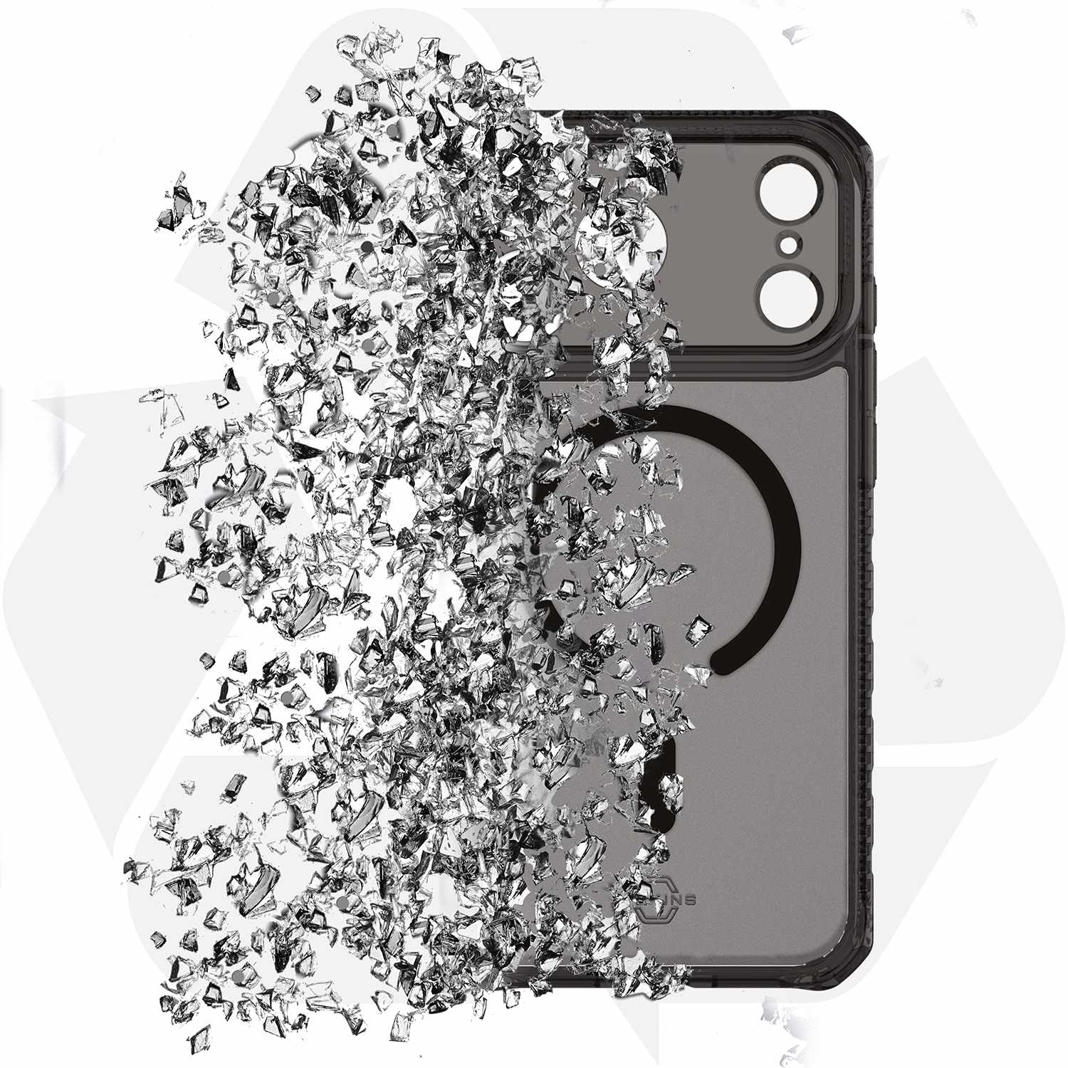 ITSKINS Hybrid_R Vapor MagSafe Case Smoke for iPhone 17 Pro Max