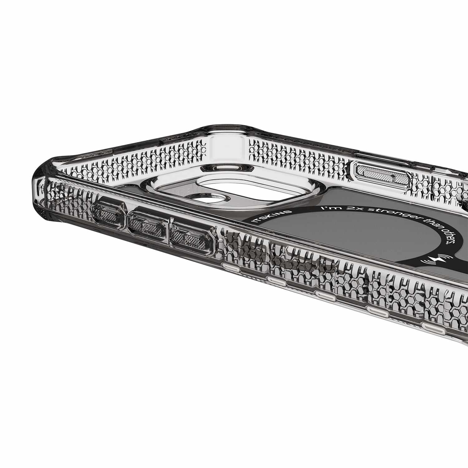 ITSKINS Hybrid_R Vapor MagSafe Case Smoke for iPhone 17