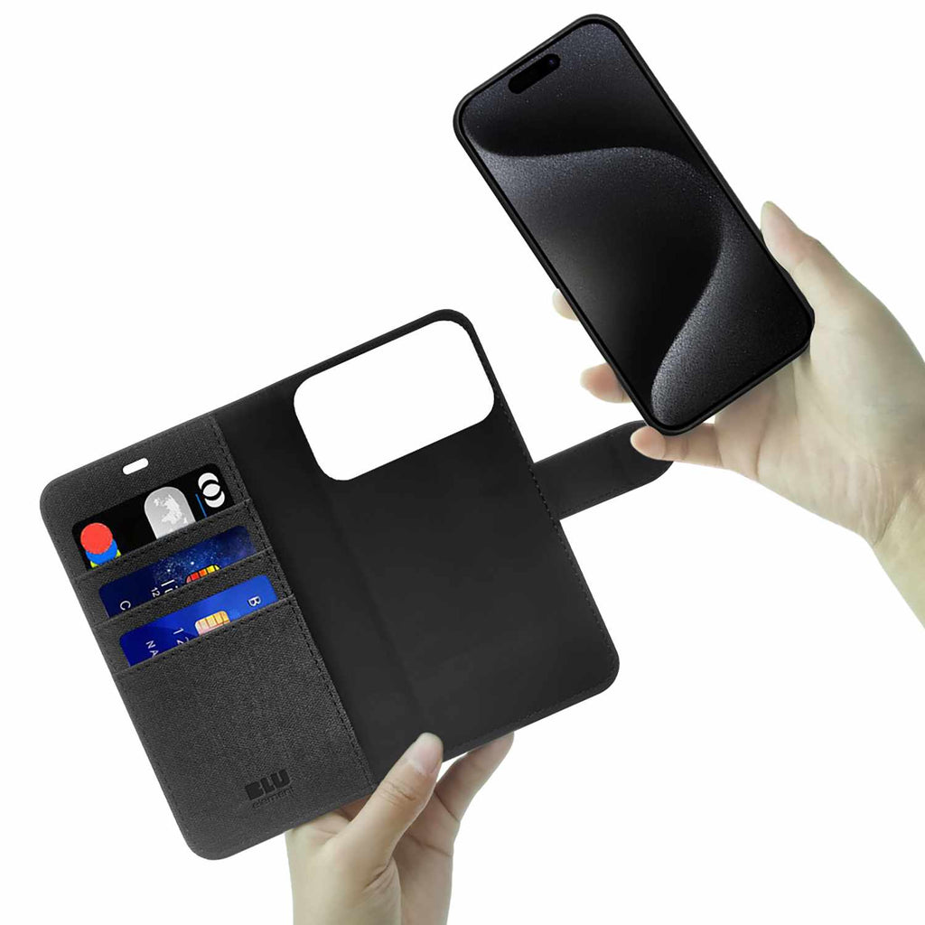 Blu Element Folio 2-in-1 Case Black for iPhone 17 Pro Max