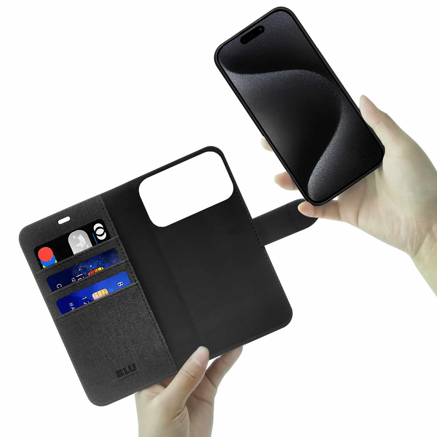 Blu Element Folio 2-in-1 Case Black for iPhone 17 Pro Max